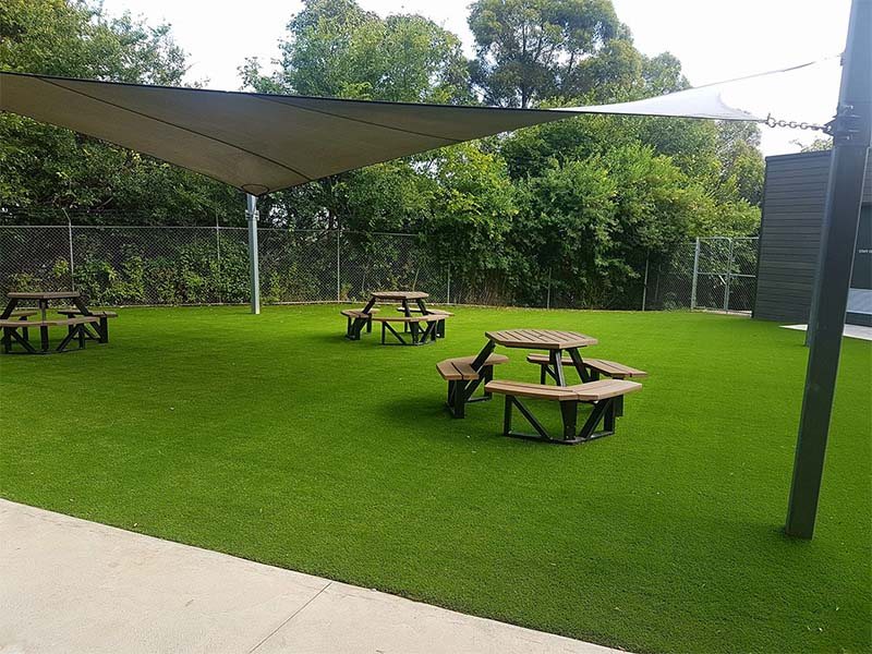 Recent artificial turf job in progress
